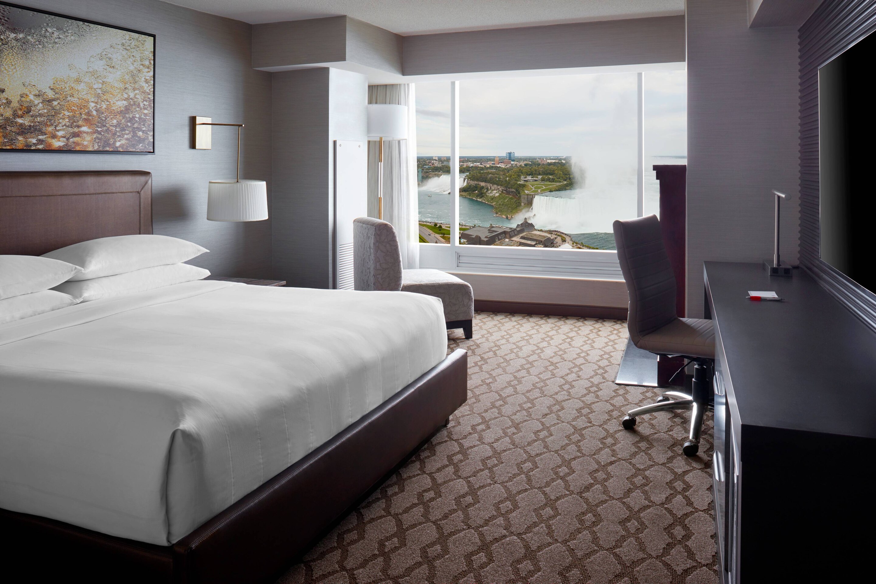 Niagara Falls Marriott Fallsview Hotel & Spa comfortable seating in window with falls view