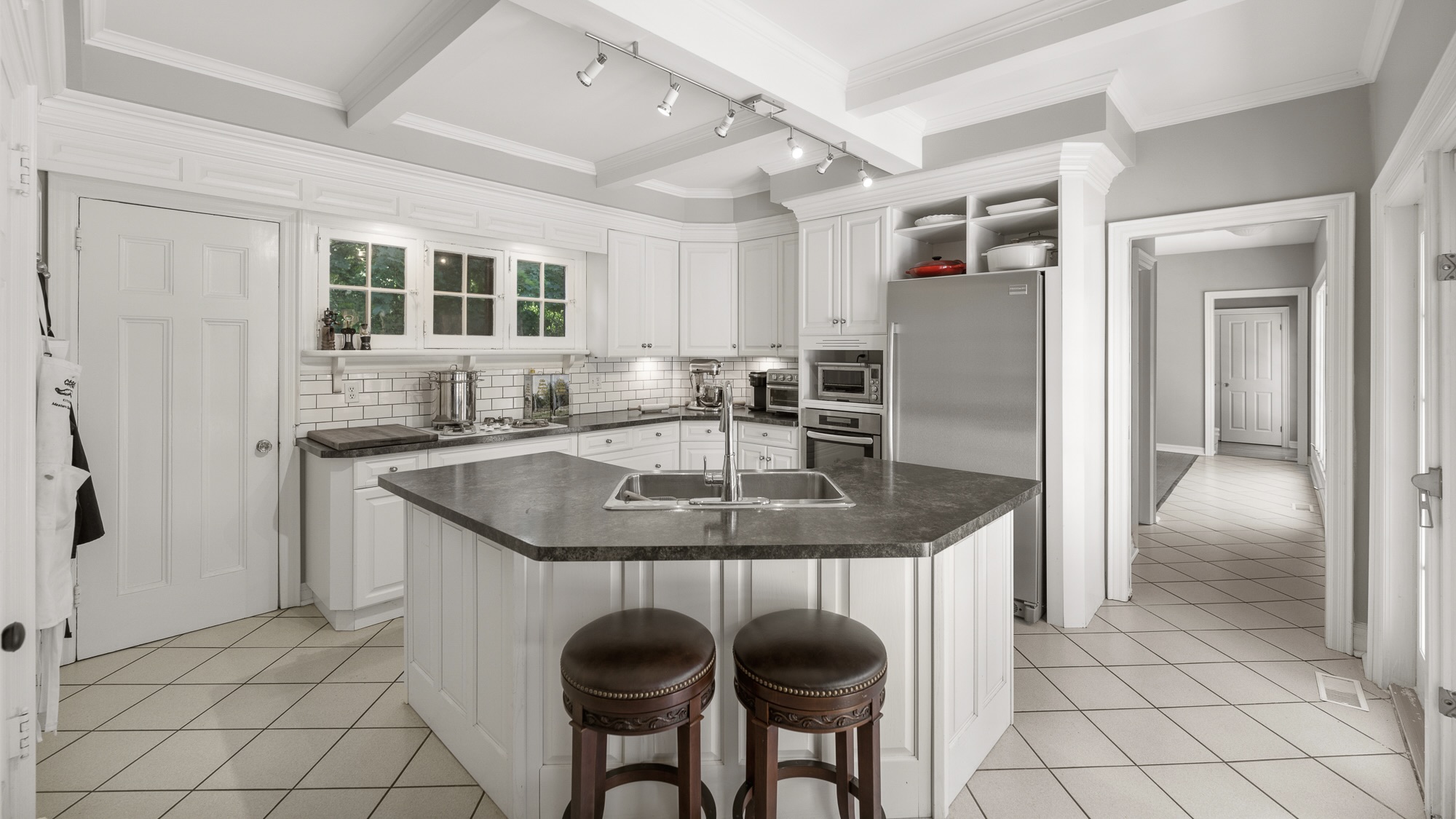 Spacious kitchen at Heritage Home on Queen Street Niagara-on-the-Lake