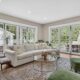 235 Simcoe Street interior living room with tress outside