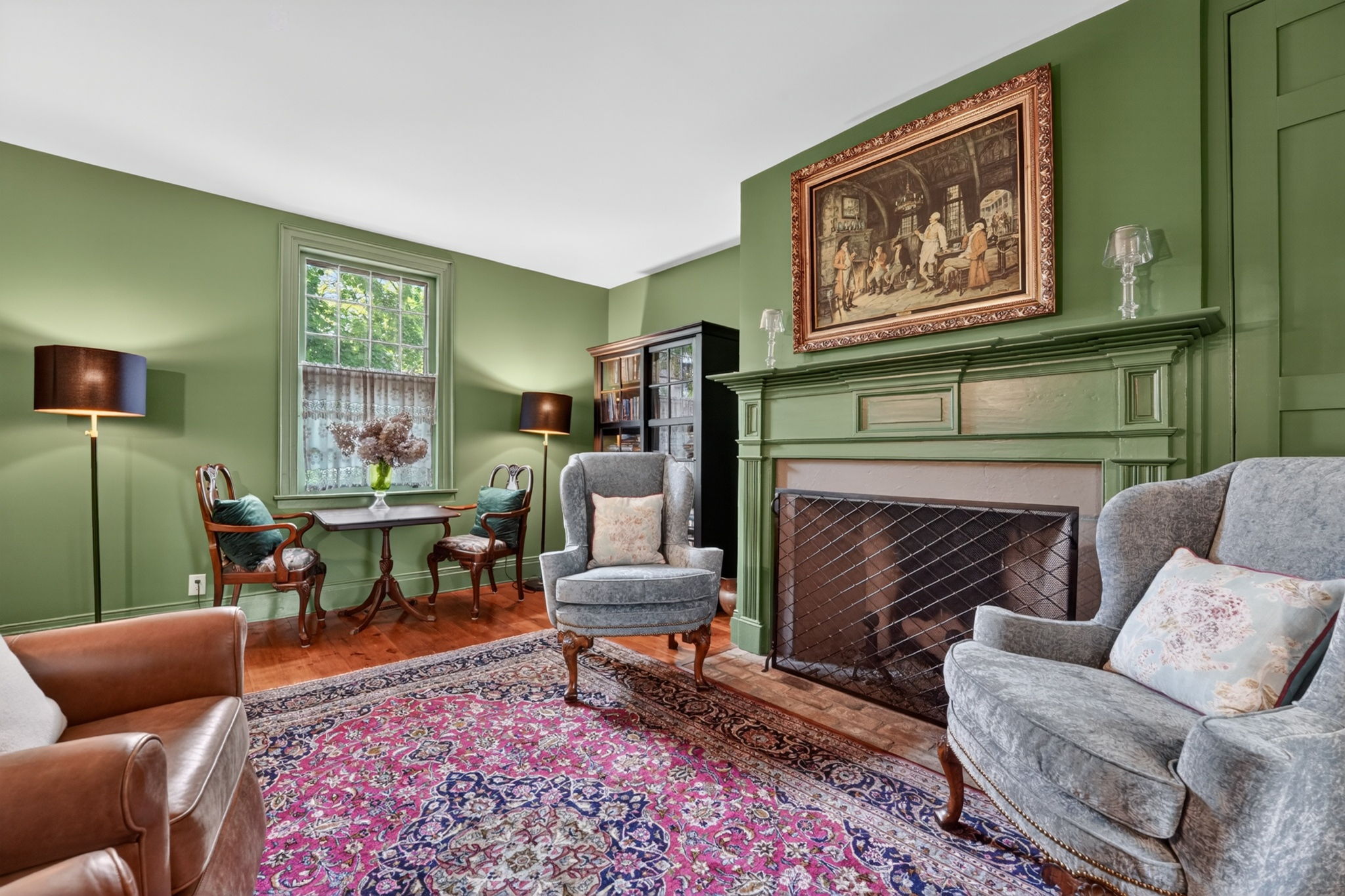 Georgian Home for Sale in Niagara-on-the-Lake interior with fireplace