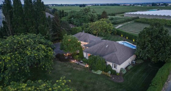 Bungalow at twilight one Luxury Niagara-on-the-Lake Home for Sale