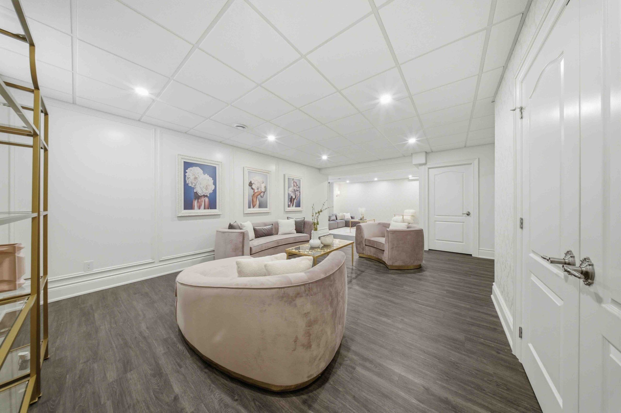 The lower level living space 