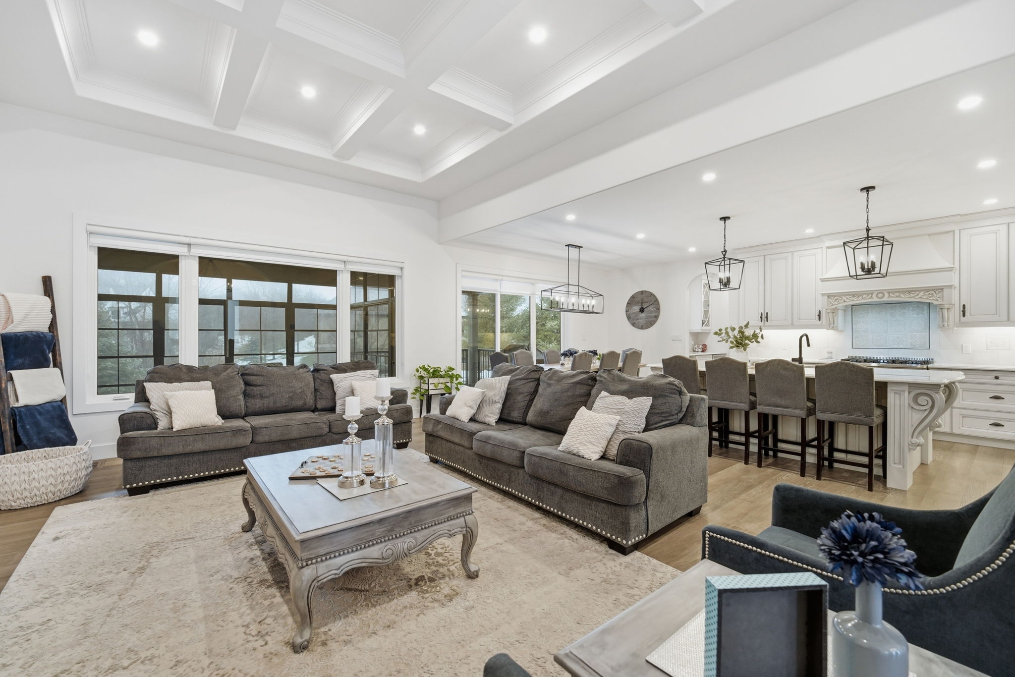 Kitchen area and living room combined